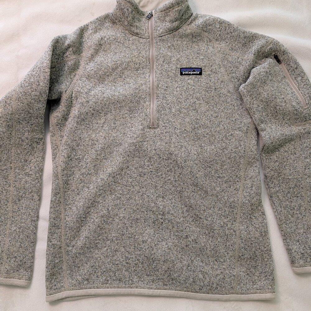 WOMENS PATAGONIA BETTER SWEATER PULLOVER 1/4 ZIP - SZ M - PELICAN
